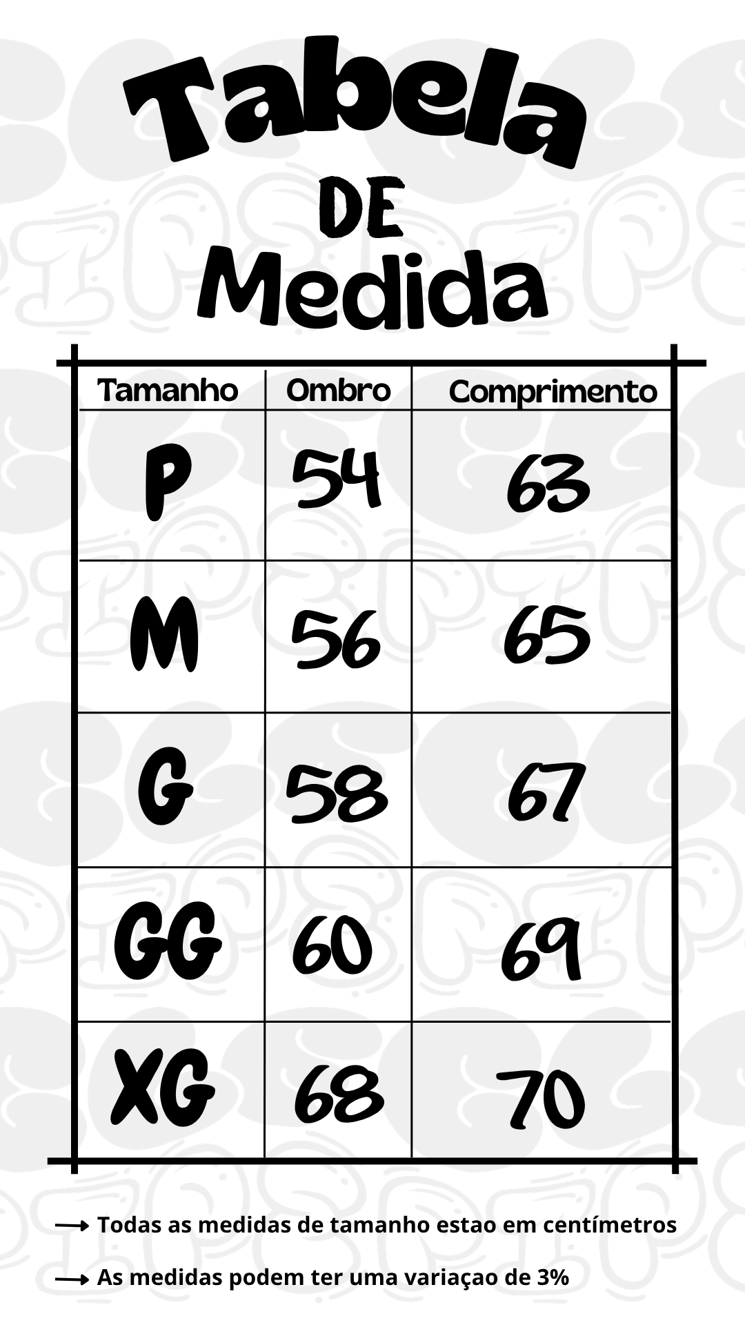 tabela medida